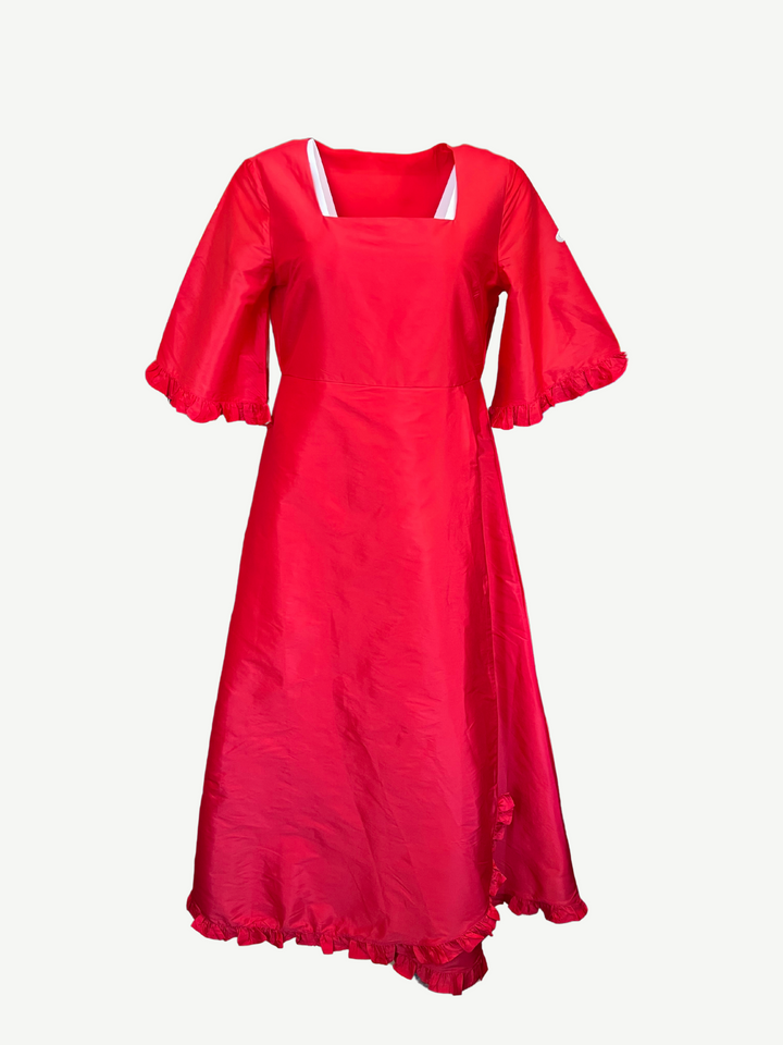 SAMPLE | The Waverly Dress | Red Taffeta  | Small