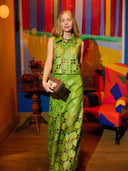 Elizabeth Skirt in Laser Cut Green