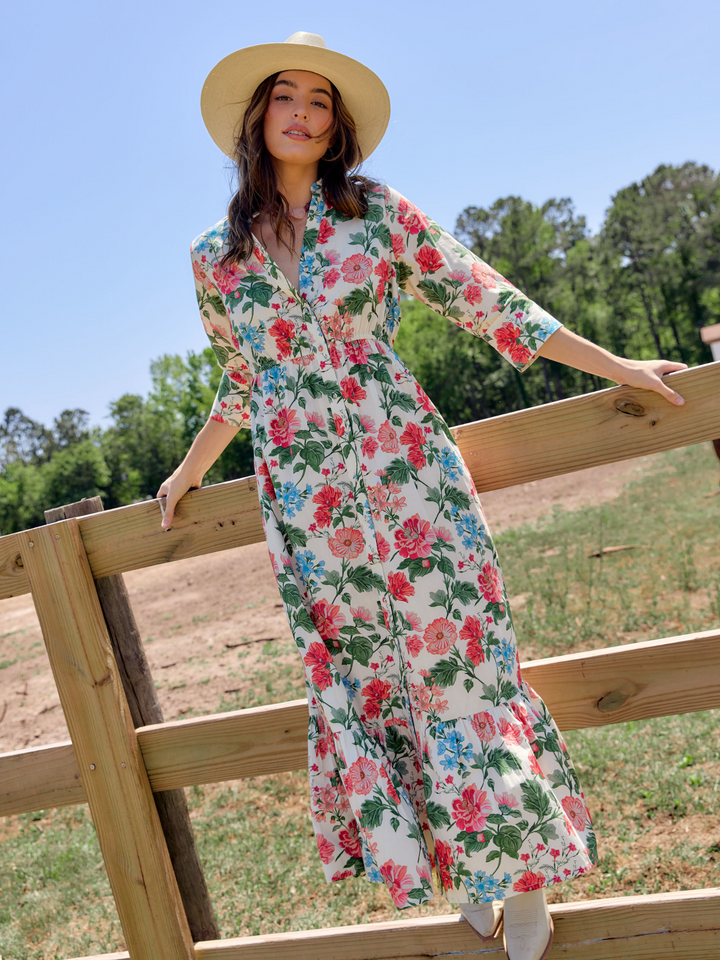 The Christie Dress | Ivory Fancy Flower