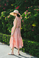 Sleeveless SUE SARTOR Flounce | Pink / Coral Scallop Shell