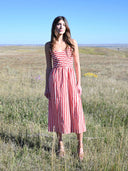 Corset Dress in Red Stripe