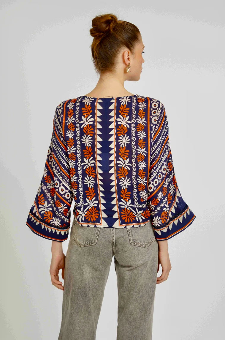 Mandolin Top in Vintage Daisy