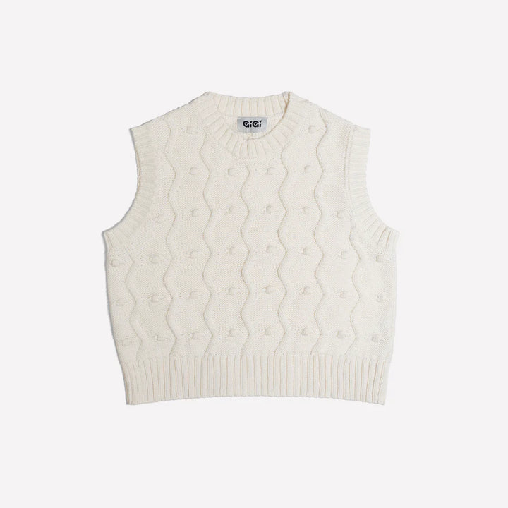 Bubble Vest in Ivory