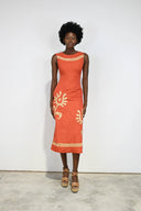 Florentine Long Dress in Oaxaca Raffia
