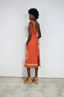 Florentine Long Dress in Oaxaca Raffia