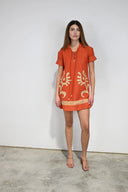 Florentine Short Dress in Oaxaca Raffia