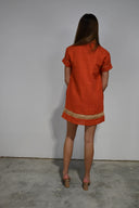 Florentine Short Dress in Oaxaca Raffia