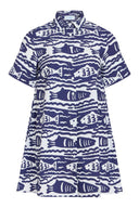 Dock Dress in Fish Print