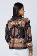 Isolde Top in Onyx Black with Rust