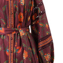 Lyla Print Dress in Cherry Lacquer