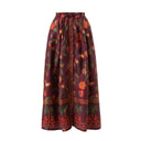 Bernie Printed Skirt in Cherry Lacquer