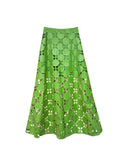 Elizabeth Skirt in Laser Cut Green