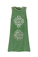 The Eva Dress in Green Leaf
