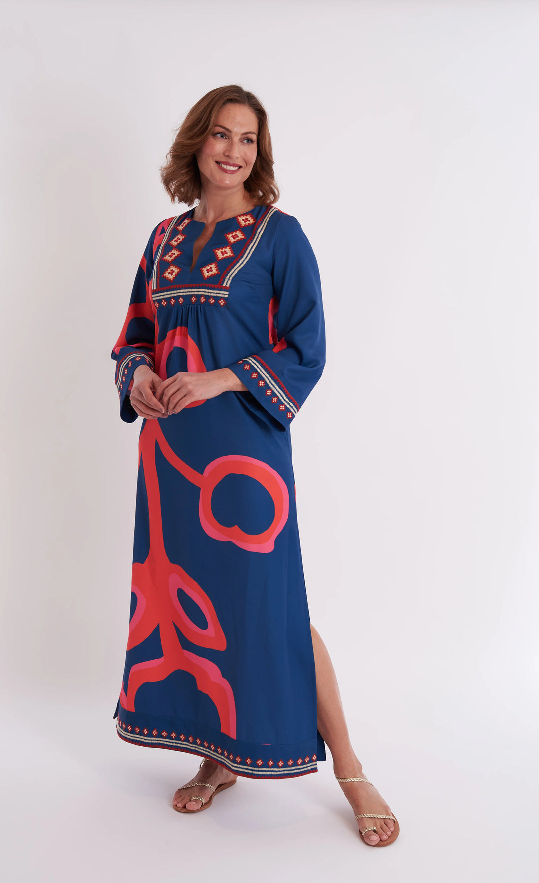 Crispell Caftan in Ocean Fire