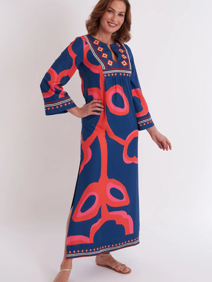 Crispell Caftan in Ocean Fire