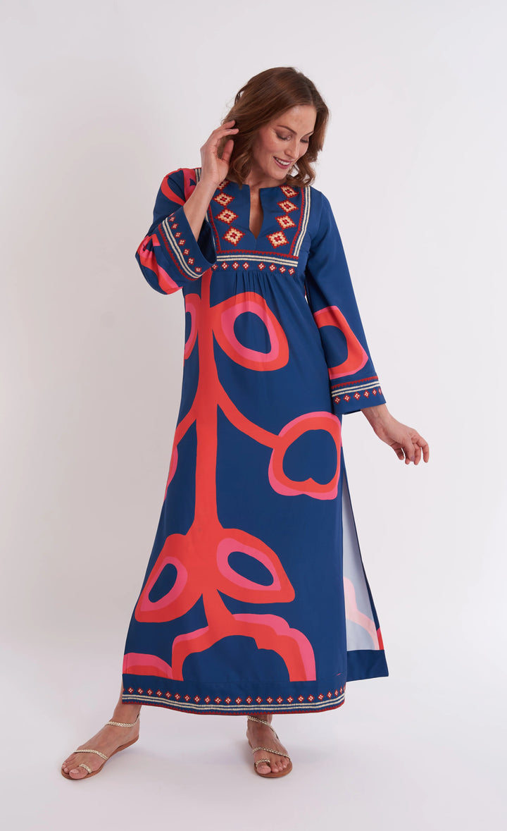 Crispell Caftan in Ocean Fire