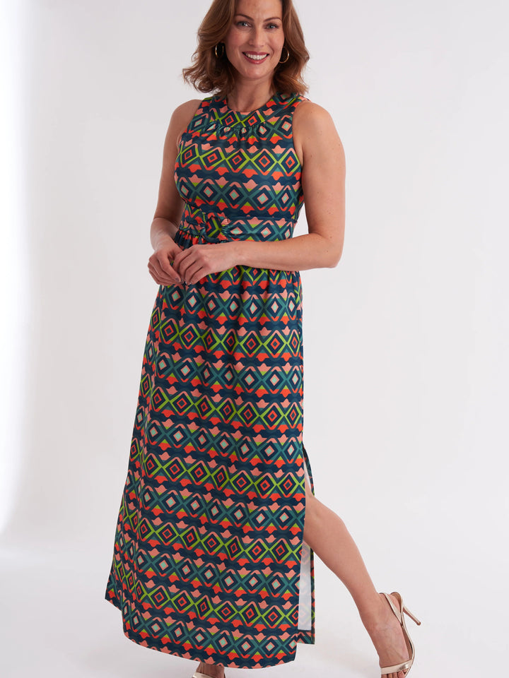 Nina Dress in Diamonte Juniper