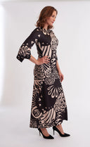 Cassandra Dress in Paddle Black