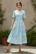 The Huna Dress in Blue Delias
