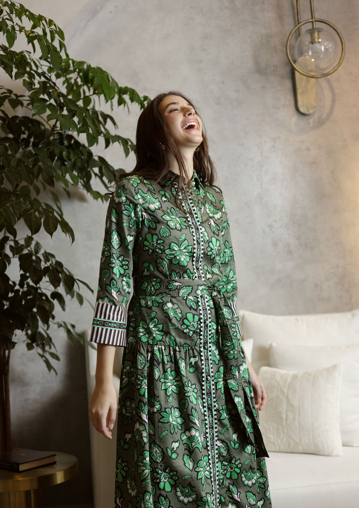 Agatha Dress in Wild Green