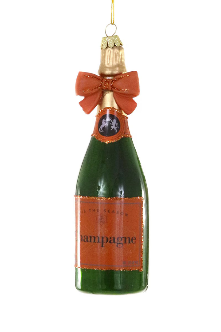 Champagne with Bow Ornament