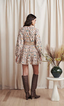 Gale Marigold Tile Mini Dress