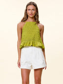 Leota Top in Green Envy