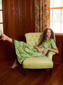 Georgia Dress in Fleur de Lune Green