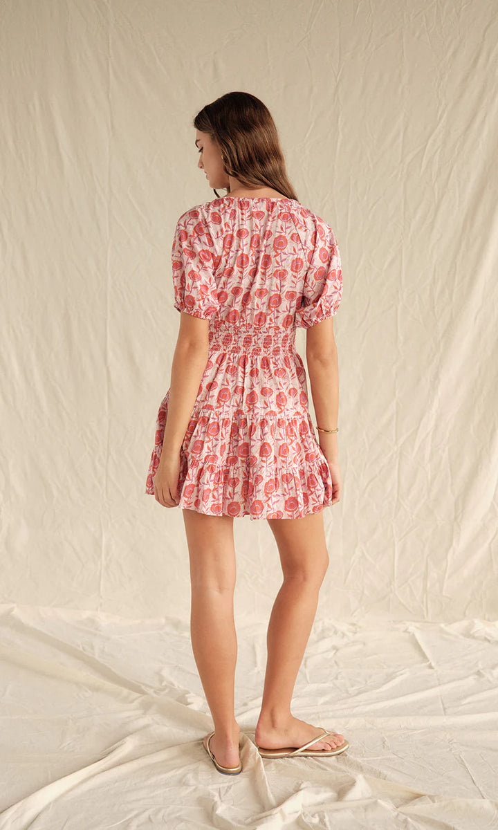 Greyson Mini Dress in Poppy Patch Batik