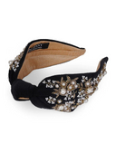 The Aurora Luxe-Black & Gold Headband