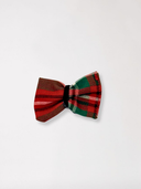 The Kids Hair Bow in Holiday Plaid