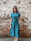 Bria Dress in Dotted Grasscloth