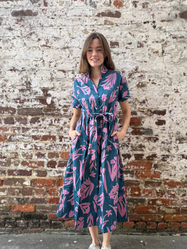 Bria Dress in Gloaming Autumn Garden