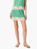 Inez Silk Mini Skirt in Meadow