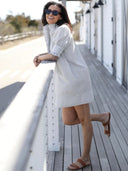 The Westport Dress in Black Pinstripe