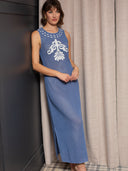 Isla Midi Dress in Royal