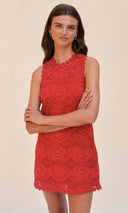 Irene Dress in Linear Rose Crochet