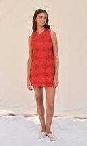 Irene Dress in Linear Rose Crochet