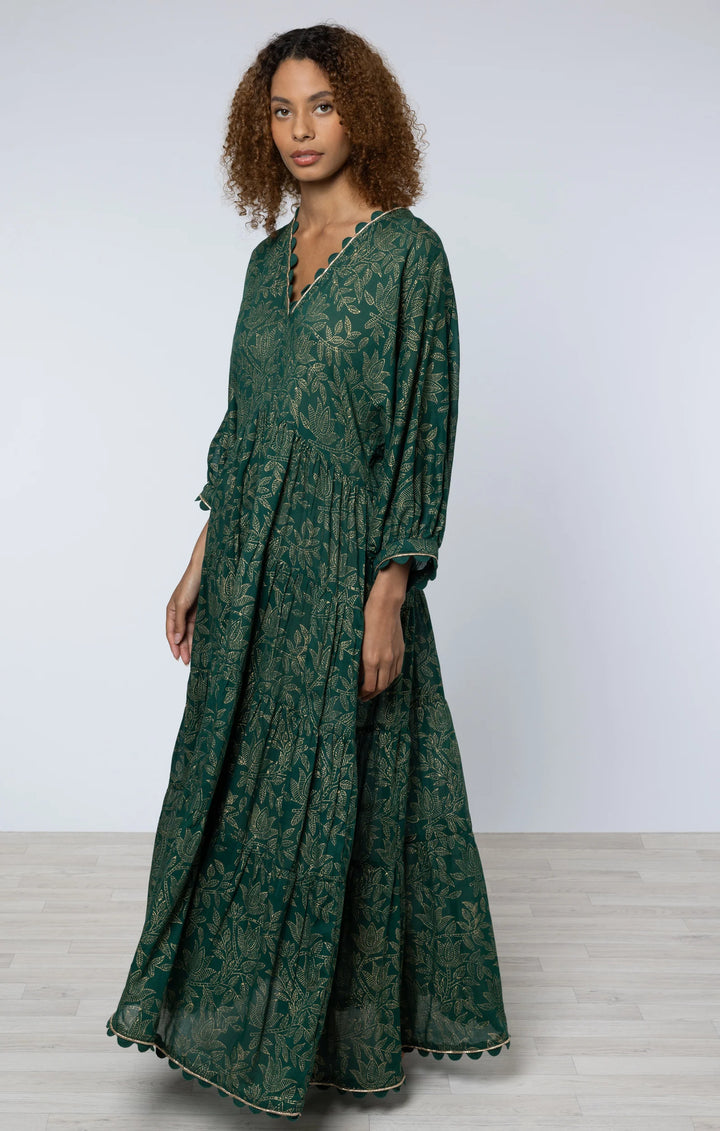 Pine & Gold Maxi Dress