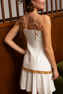 June Dress in Ivory Stitch