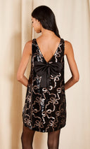 Kit Bow Sequin Mini Dress