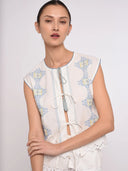 Leona Top in Lydian Embroidery