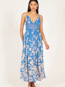 Havana Dress in Blue Palm Beach