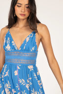 Havana Dress in Blue Palm Beach