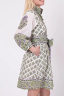 SUE SARTOR Flounce Shorty | Lavender/Pistachio Vintage Poppy