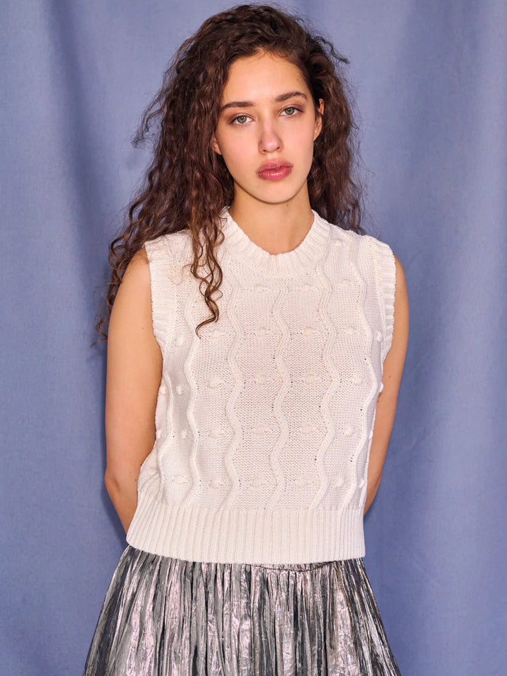 Bubble Vest in Ivory