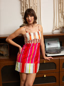 Lauryn Dress in Bright Stripe