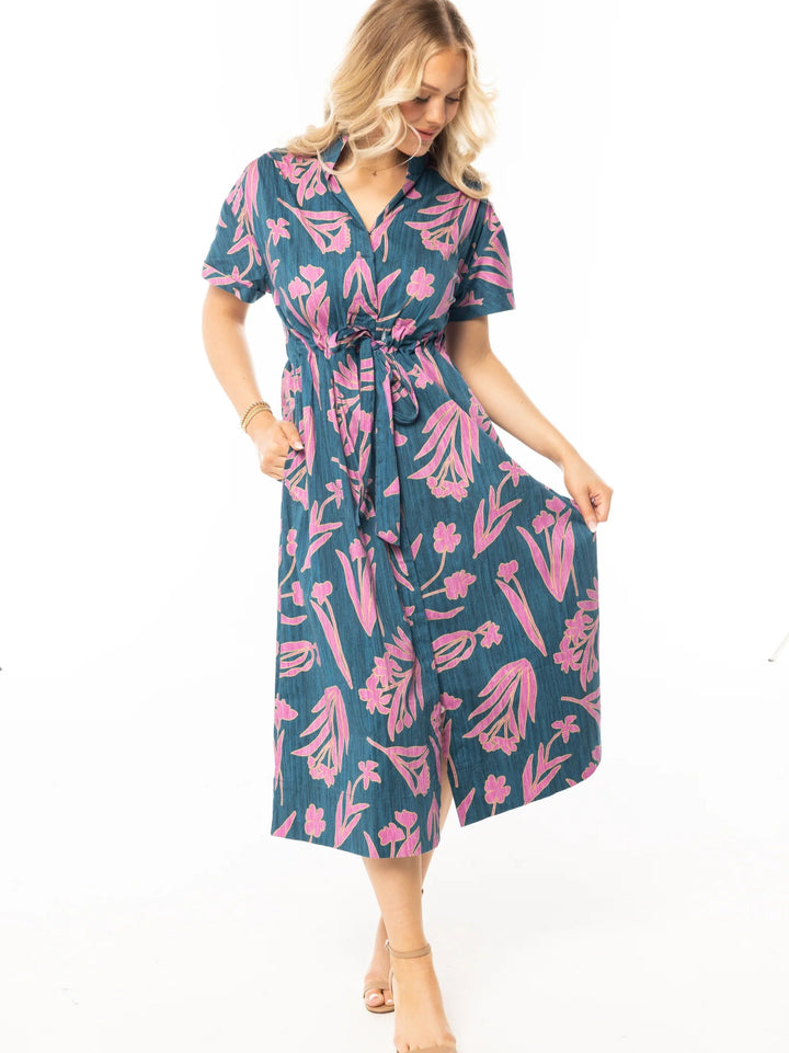 Bria Dress in Gloaming Autumn Garden