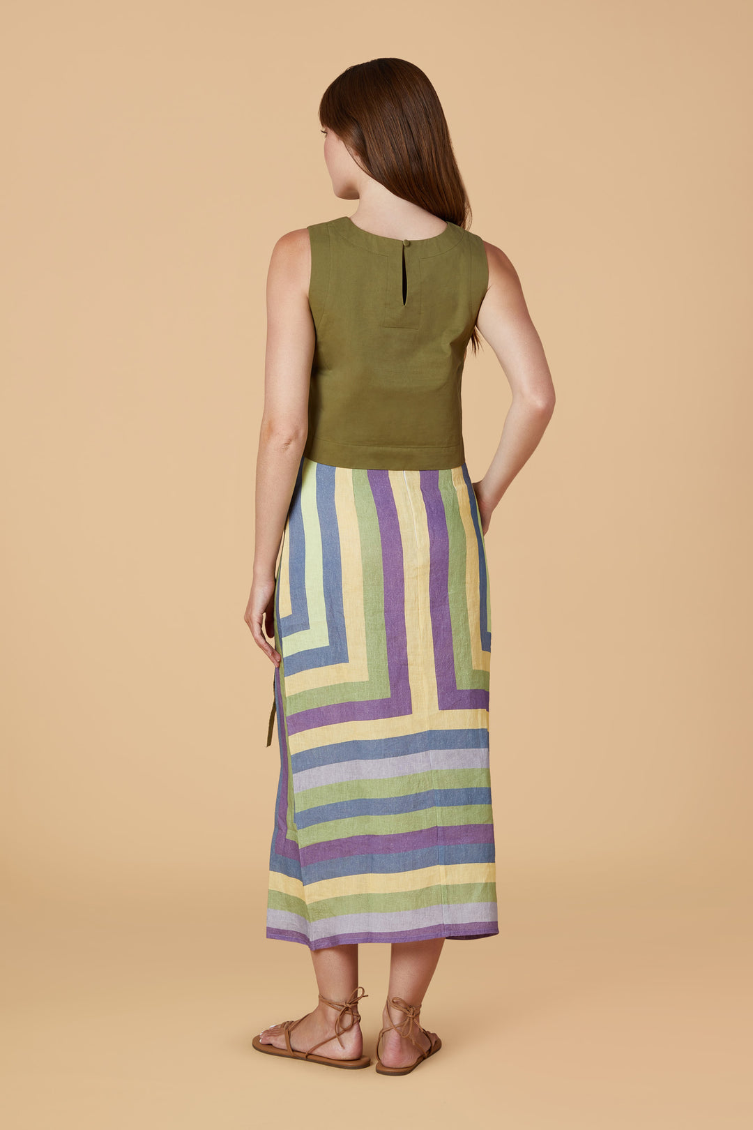 Leigh Wrap Skirt in Plaza