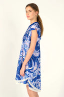 Sasha Mini Dress in Blue Holy Snake